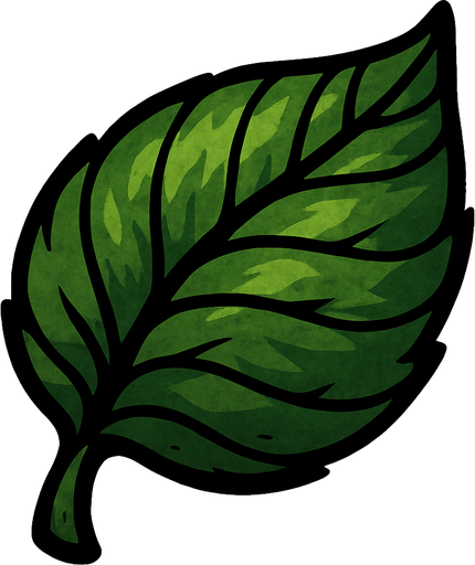 hoja.
In-Game asset.  2d.  High contrast