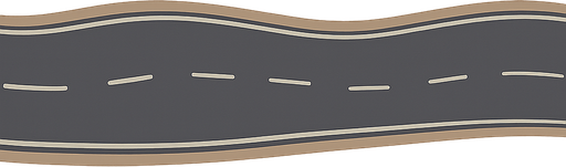 A road
. No background. Transparent background. Blank background. No shadows. 2d. In-Game asset. flat