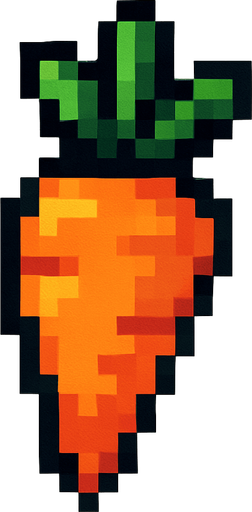 uan zanaoria de pixeles be
be.
In-Game asset.  2d.  High contrast.  No shadows