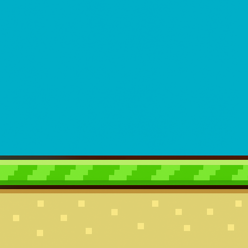 flappy bird ground.
In-Game asset.  2d.  High contrast.  No shadows. pixel art. suitable for looping
