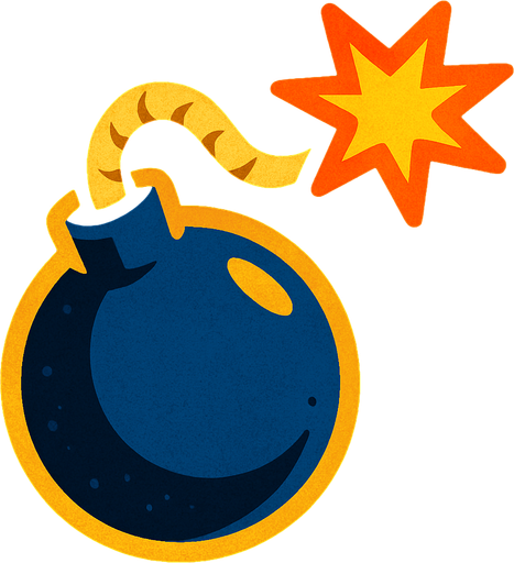 Una bomba.
In-Game asset.  2d.  High contrast.  No shadows