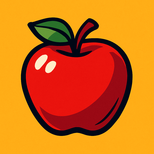 apple.
In-Game asset.  2d.  High contrast.  No shadows