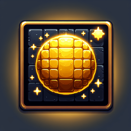 PowerUpDouble ⭐	Golden glow tile	Score x2 for 5 sec.
Single Game Texture.  In-Game asset.  2d.  Blank background.  High contrast.  No shadows