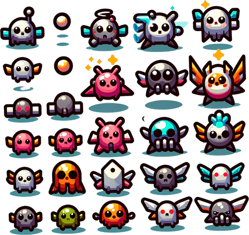 uçabilen düşmanlar tatlı düşman.
Single Game Texture.  In-Game asset.  2d.  Blank background.  High contrast.  No shadows