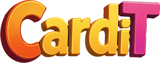 I want you to write the word “CardiT” in 3D, using vibrant colors. The style should be like animation, but not childish..
In-Game asset.  High contrast.  No shadows. 3d. Anime
