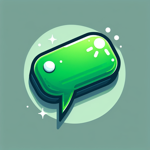 green notification bubble.
Single Game Texture. In-Game asset. 2d. Blank background. High contrast. No shadows.