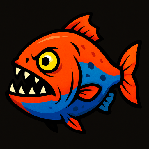 Piraña.
In-Game asset.  2d.  High contrast.  No shadows