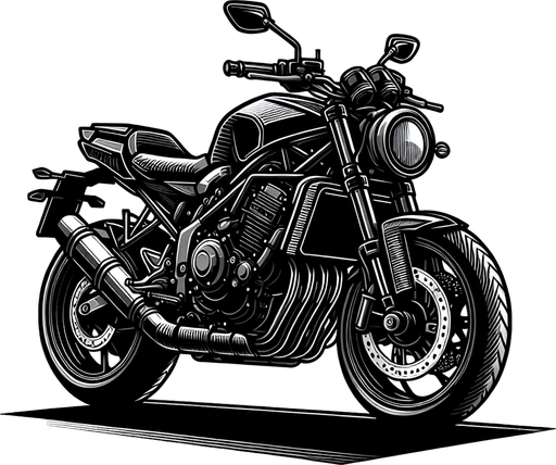motorcycle 2d.
Single Game Texture.  In-Game asset.  2d.  Blank background.  High contrast.  No shadows