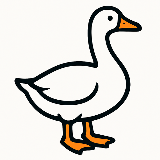 Goose.
In-Game asset.  2d.  High contrast.  No shadows