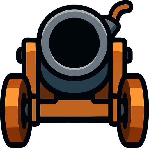 Canon facing forward.
In-Game asset.  2d.  High contrast.  No shadows