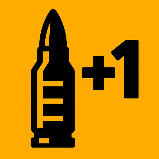 Ammo +1 upgrade.
In-Game asset.  2d.  High contrast.  No shadows