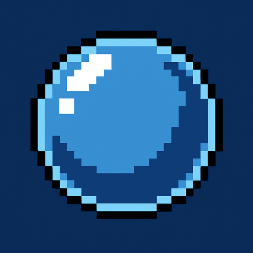 bubble.
In-Game asset.  2d.  High contrast.  No shadows. 8-bit