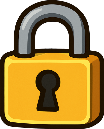 Lock.
In-Game asset.  2d.  High contrast.  No shadows