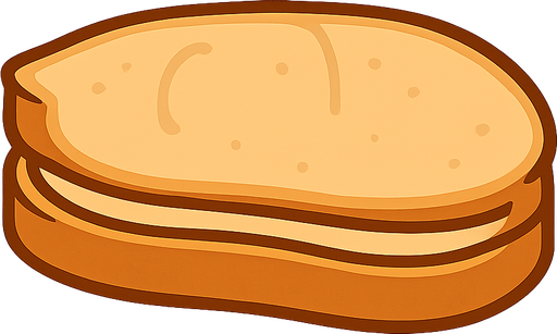 sandwich bread
. No background. Transparent background. Blank background. No shadows. 2d. In-Game asset. flat