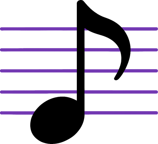 2D muzik notasi.
In-Game asset.  2d.  High contrast.  No shadows