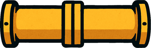 2d strait 2 sided pipe.
In-Game asset.  2d.  High contrast.  No shadows