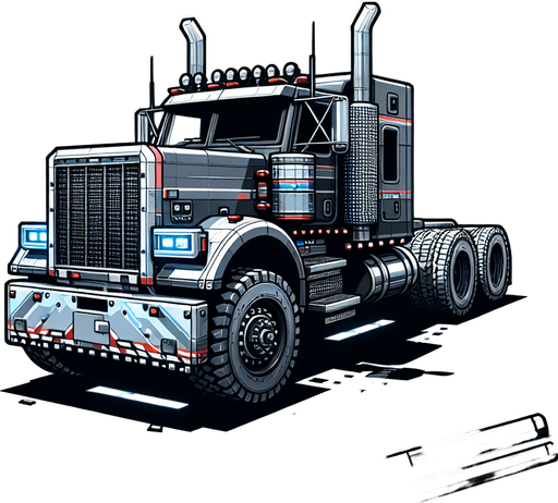 create a truck.
Single Game Texture.  In-Game asset.  2d.  Blank background.  High contrast.  No shadows