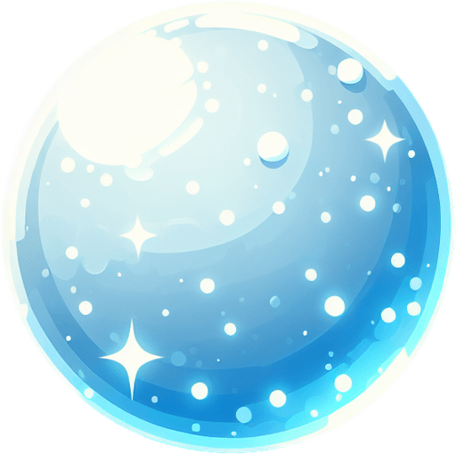 snow ball with shining effects single.
Single Game Texture.  In-Game asset.  2d.  Blank background.  High contrast.  No shadows