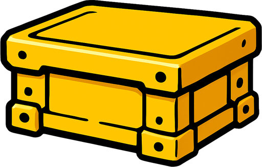 yellow platform.
In-Game asset.  2d.  High contrast.  No shadows