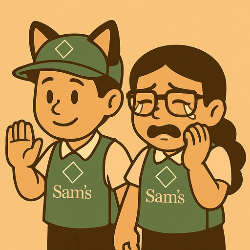 Usa a los dos personajes que se estan aleajndose de sams, y haz que la niña este llorando mientras despiden al otro de orejitas.