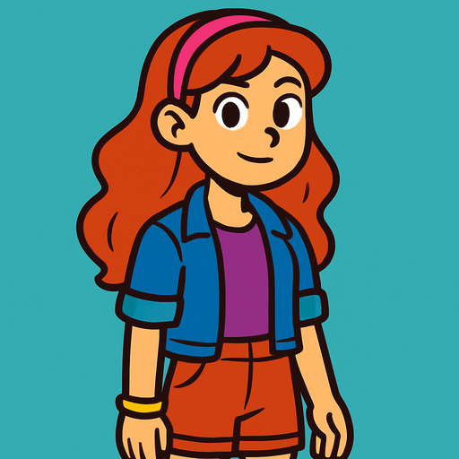 teen girl.
In-Game asset.  2d.  High contrast.  No shadows