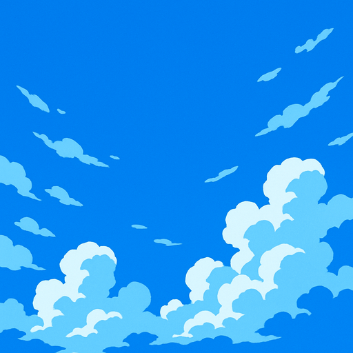 blue sky wiew large scale.
In-Game asset.  2d.  High contrast.  No shadows