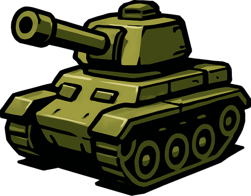 tank.
In-Game asset.  2d.  High contrast.  No shadows