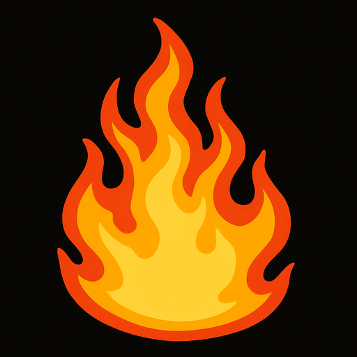 Fire.
In-Game asset.  2d.  High contrast.  No shadows