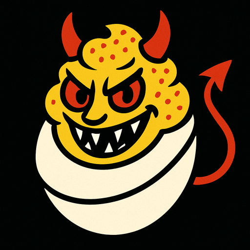 yumurta şeytan.
In-Game asset.  2d.  High contrast.  No shadows