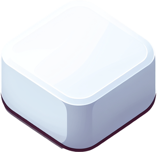 White square with rounded corners..
Single Game Texture. In-Game asset. 2d. Blank background. High contrast. No shadows.