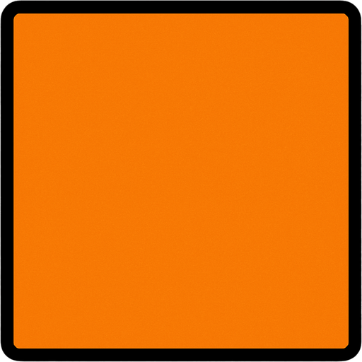 As un simple cuadrado naranja.
In-Game asset.  2d.  High contrast.  No shadows