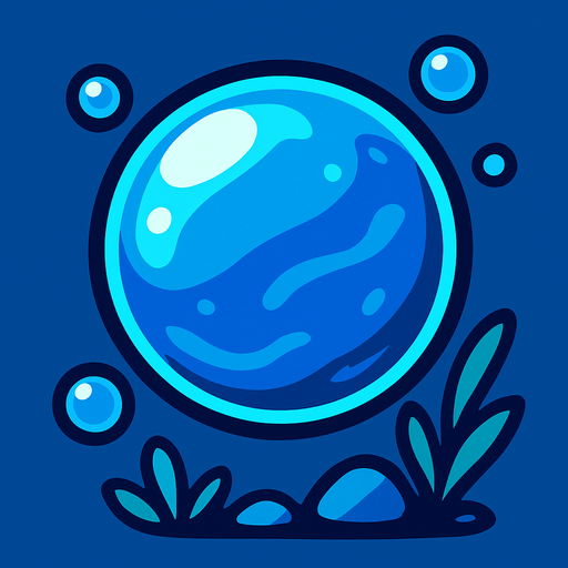 Bulle de l'océan.
In-Game asset.  2d.  High contrast.  No shadows