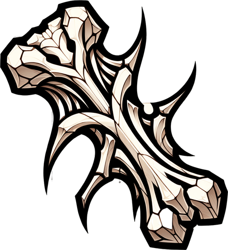 bone.
Single Game Texture. In-Game asset. 2d. Blank background. High contrast. No shadows.