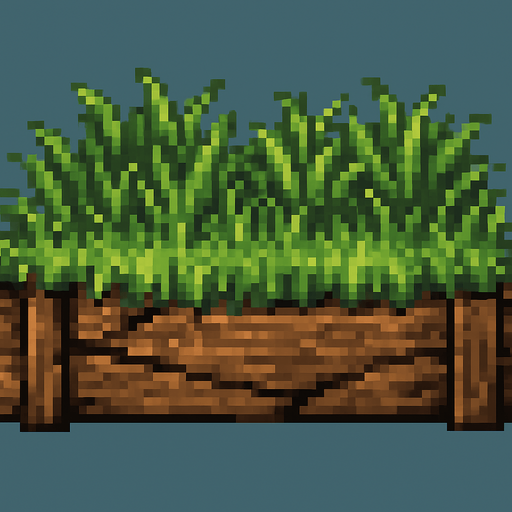 remove the planks in the selected area and add grass in 16 bit style