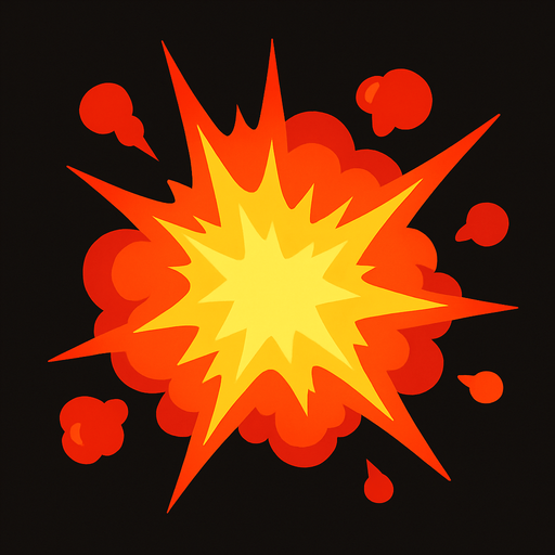 create explode.
In-Game asset.  2d.  High contrast.  No shadows