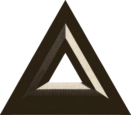 Make a triangle with sharp edges.
Single Game Texture. In-Game asset. 2d. Blank background. High contrast. No shadows.