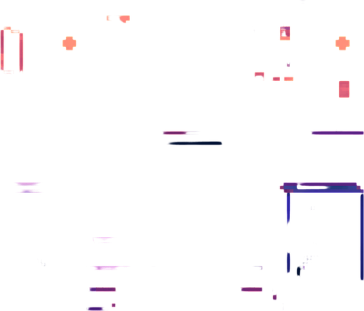 A cozy pixel art bar interior viewed from the DJ's perspective. A dimly lit, moody atmosphere with purple and deep blue neon tones. Visible DJ desk with mixer and speakers in the foreground, blurred bar counter and patrons in the background. Small glowing lights, bottles on shelves, soft lighting, and retro vibes. Resolution: 2048x2732. No characters in front, focus on ambiance and depth..
In-Game asset.  2d.  High contrast.  No shadows