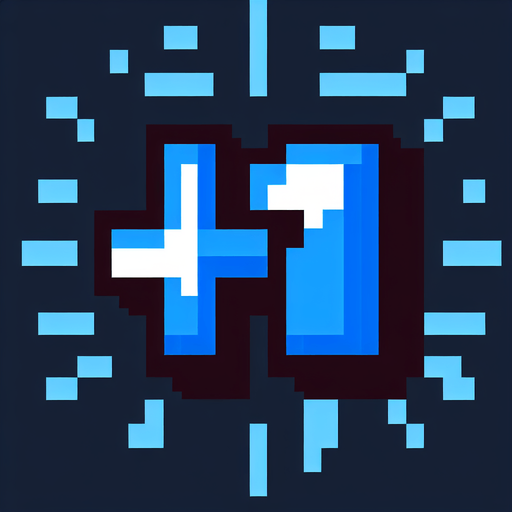 blue text saying "+1". pixelated. 8 bit..
Single Game Texture. In-Game asset. 2d. Blank background. High contrast. No shadows.