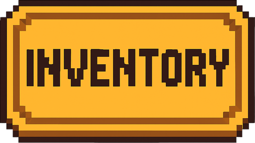 boton de un inventario pixelart.
In-Game asset.  2d.  High contrast.  No shadows