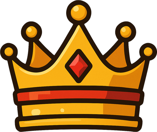 king crown.
In-Game asset.  2d.  High contrast.  No shadows