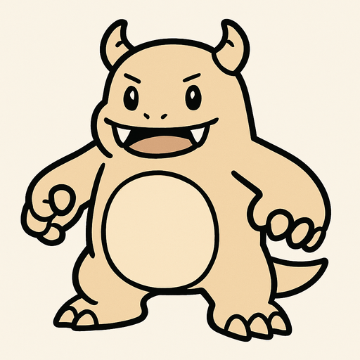 Um monstrinho do tipo normal inspirado em Pokémon e Digimon estilo Defensor.
In-Game asset.  2d.  High contrast.  No shadows