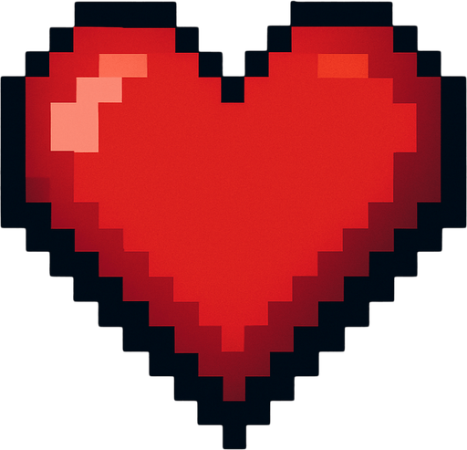 Make a good pixel 2d heart. Look s cool.
In-Game asset.  2d.  High contrast.  No shadows