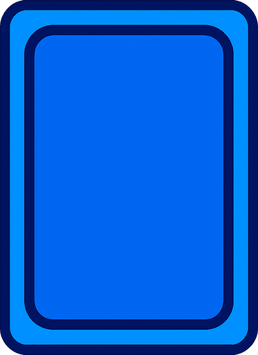 blue card.
In-Game asset.  2d.  High contrast.  No shadows