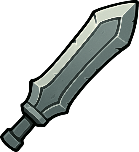 Sword blade.
In-Game asset.  2d.  High contrast.  No shadows