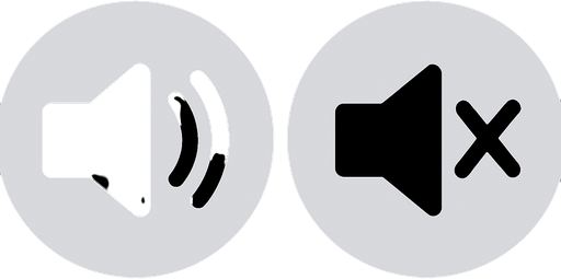 sound on and sound off icons