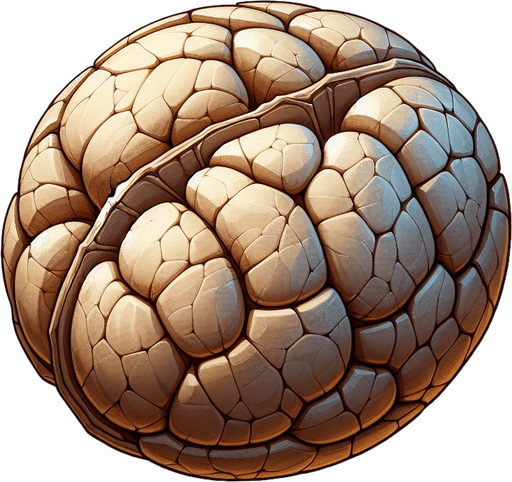 A dried split pea..
Single Game Texture.  In-Game asset.  2d.  Blank background.  High contrast.  No shadows