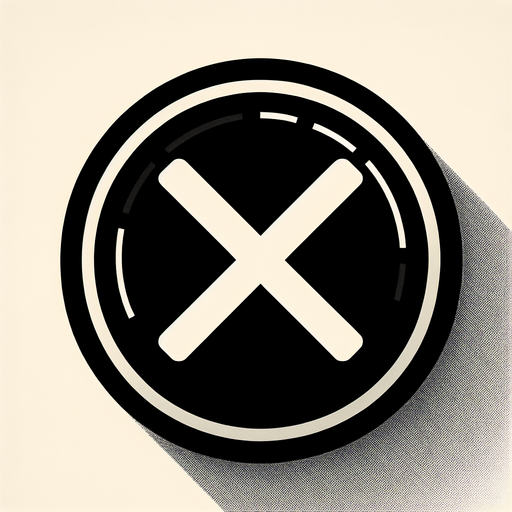 UI close button shoing an X symbol.
Single Game Texture. In-Game asset. 2d. Blank background. High contrast. No shadows.
