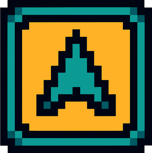 Navigation pixel.
In-Game asset.  2d.  High contrast.  No shadows