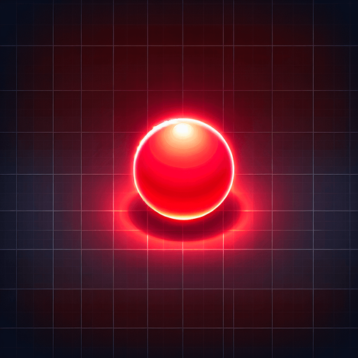 red light.
Single Game Texture.  In-Game asset.  2d.  Blank background.  High contrast.  No shadows