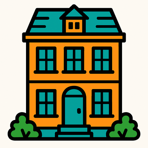 town house.
In-Game asset.  2d.  High contrast.  No shadows